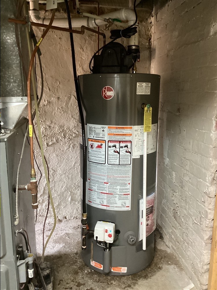 New Rheem water heater installed